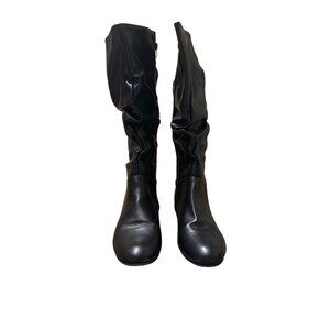Salon studio 10.5 boots black zip side